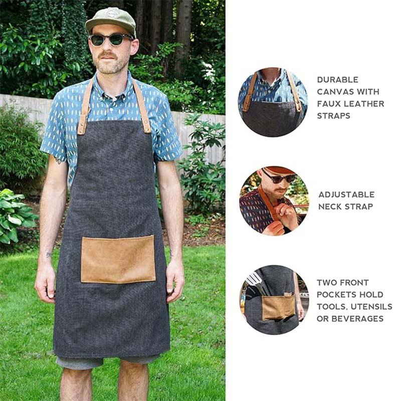 E-commerce apron hotel barbecue catering special work apron printed LOGO manufacturer wholesale - Image 6