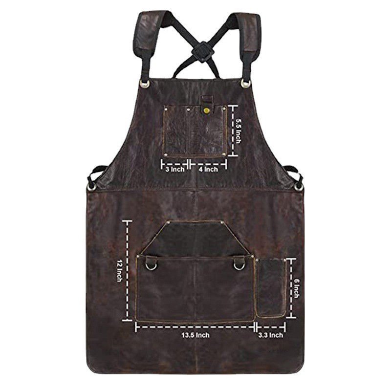 Electrician apron retro design garden design wear-resistant and stain-resistant microfiber leather mechanic work clothes carpenter apron - Image 9