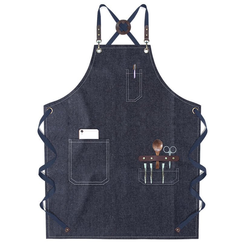 Apron wholesale simple baking fashion bartender custom canvas women's milk tea men's work apron - Image 16