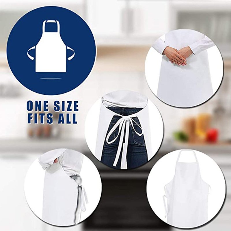 Modern simple halter neck apron polyester laces adjustable solid color apron advertising work apron manufacturers wholesale - Image 4