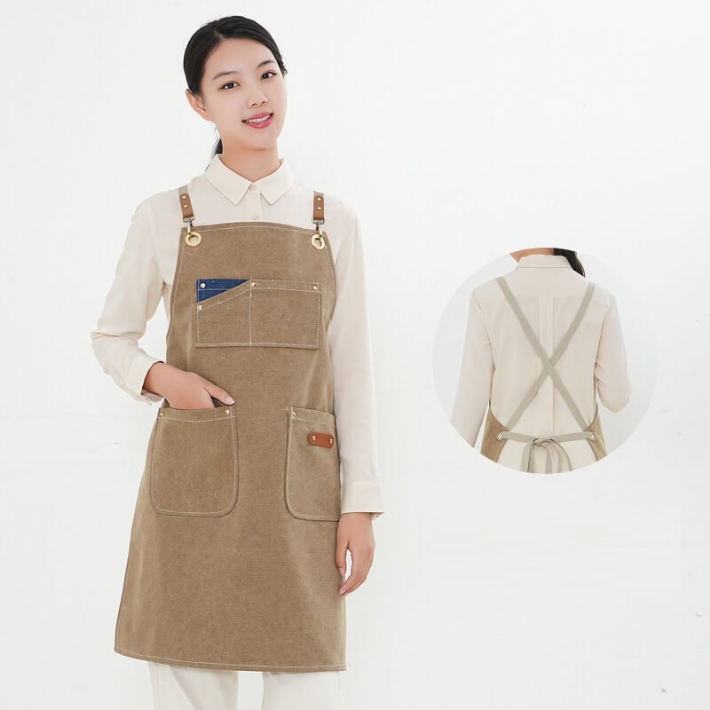 Direct selling barista denim apron restaurant milk tea cake baking canvas work clothes apron - Image 2