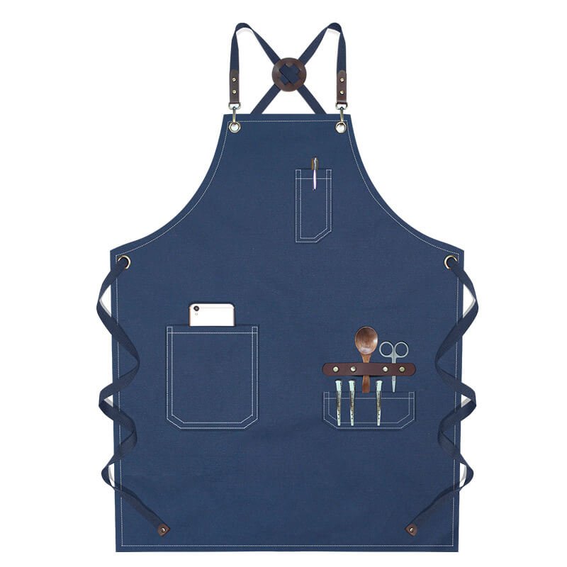 Apron wholesale simple baking fashion bartender custom canvas women's milk tea men's work apron - Image 3