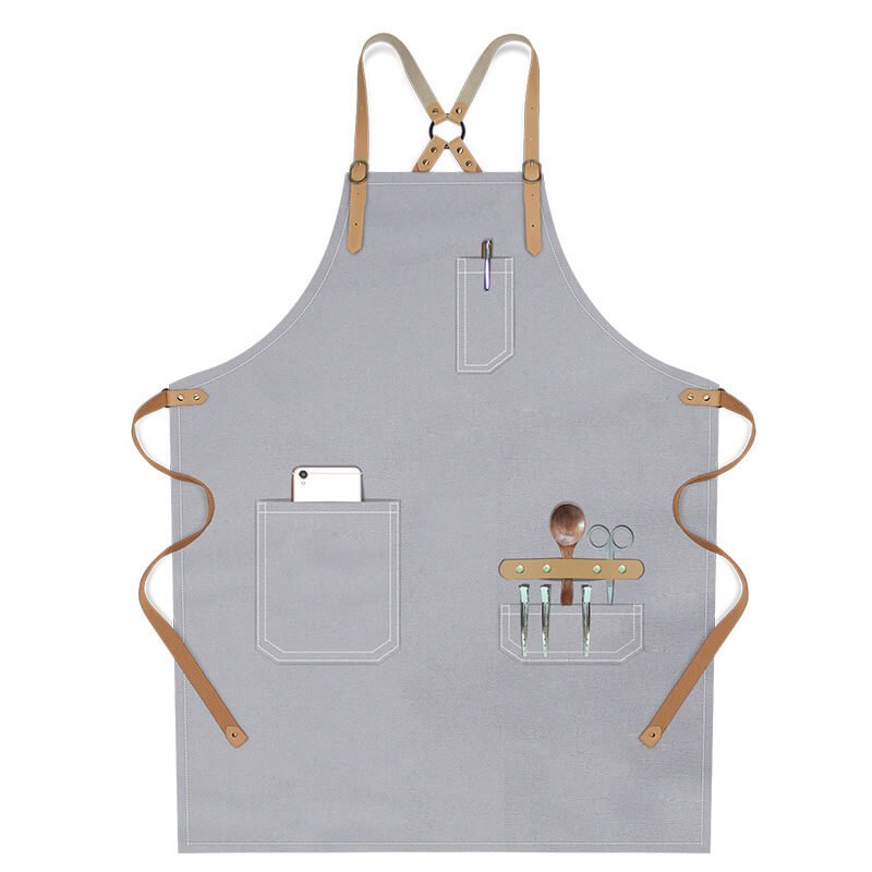Women's apron wholesale bakery bartender custom logo canvas men's fashion denim work apron - Image 8