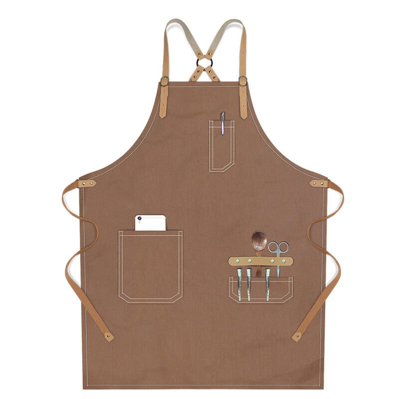 Women's apron wholesale bakery bartender custom logo canvas men's fashion denim work apron - Image 6