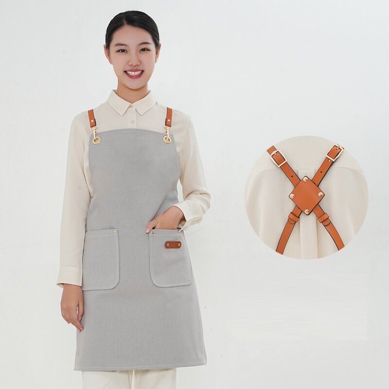 Direct selling barista denim apron restaurant milk tea cake baking canvas work clothes apron - Image 8