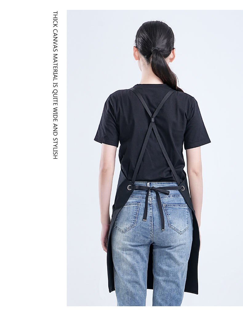 New apron for men, canvas work clothes, barber shop, bakery, kitchen, coffee shop, commercial custom printing - Image 4