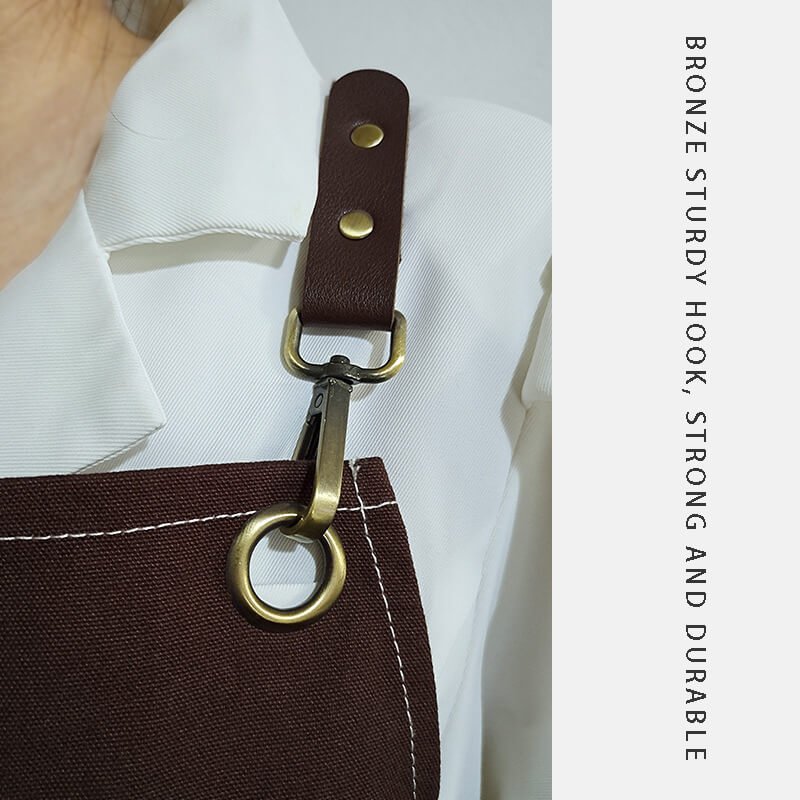 Apron wholesale simple baking fashion bartender custom canvas women's milk tea men's work apron - Image 8