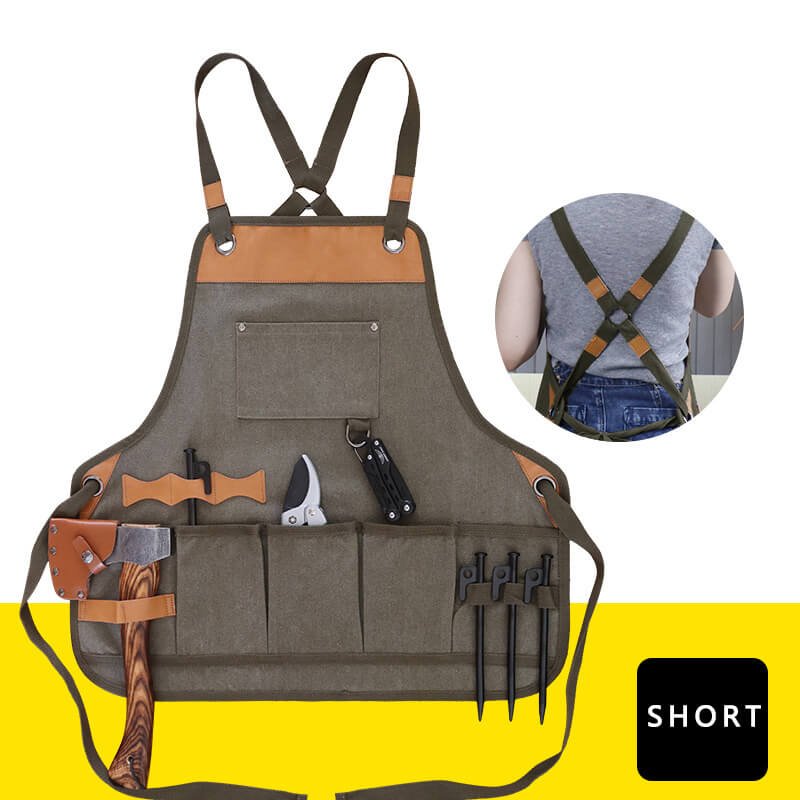 Thickened apron Japanese style outdoor wear-resistant canvas waist gardener carpenter handmade hairdressing work apron - Image 14