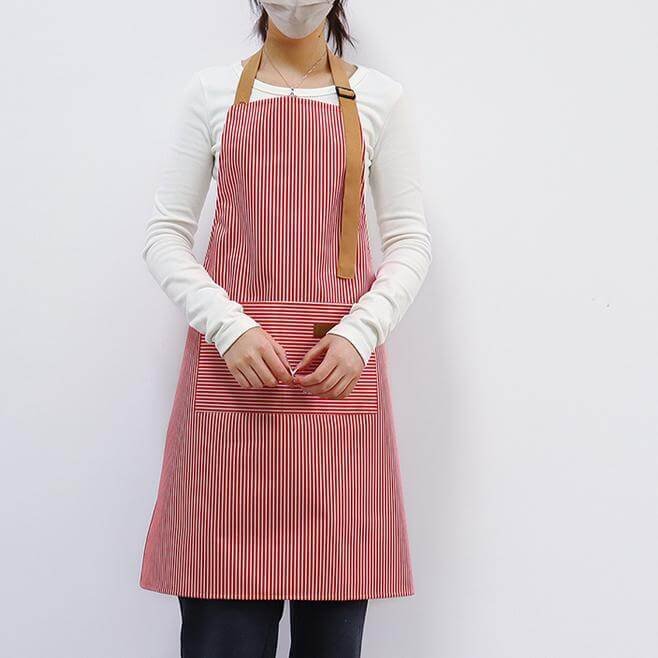 Striped halter neck waterproof apron for home kitchen nail art baking work clothes factory direct sales apron - Image 5