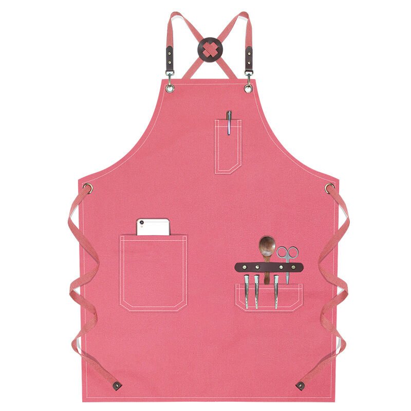 Apron wholesale simple baking fashion bartender custom canvas women's milk tea men's work apron - Image 10