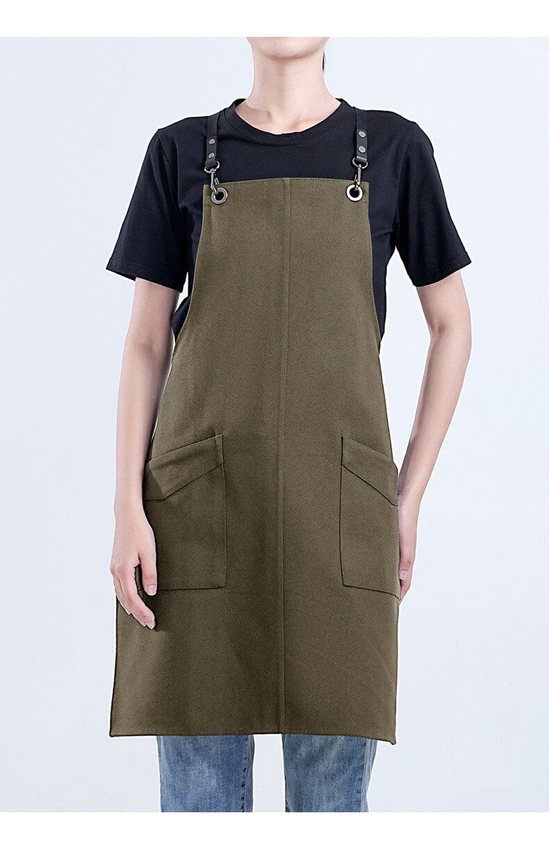 New apron for men, canvas work clothes, barber shop, bakery, kitchen, coffee shop, commercial custom printing - Image 8