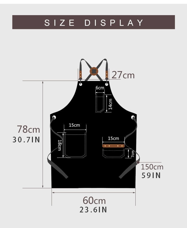 Apron wholesale simple baking fashion bartender custom canvas women's milk tea men's work apron - Image 11