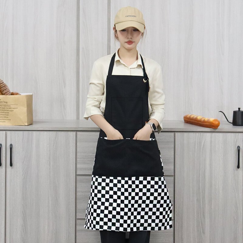 Canvas apron fashionable floral work clothes new summer thin bakery dessert chef coat can be customized logo - Image 7
